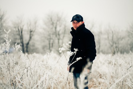 Portrait of handsome manの写真素材