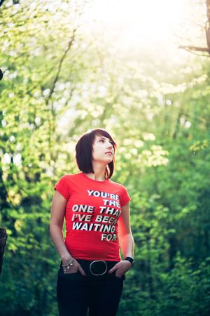 Pretty woman in the forest
