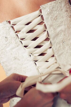 Wedding dress corsetの写真素材