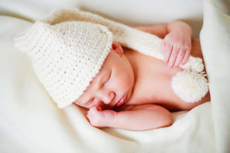 adorable newborn babyの写真素材