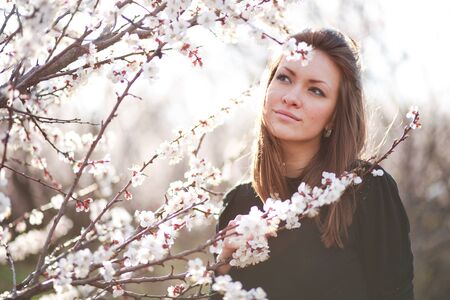 Beautiful young woman outdoor portrait