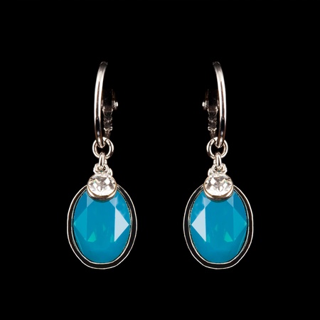 colored earrings on whiteの写真素材