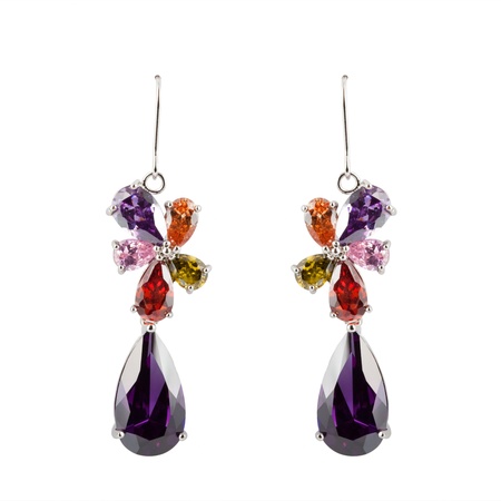 colored earringsの写真素材