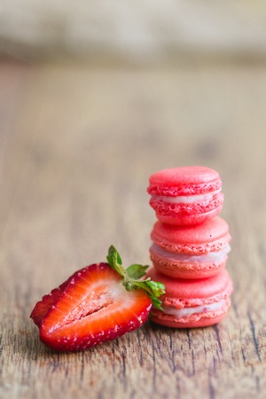 sweet french macaron, the famous pastryの写真素材