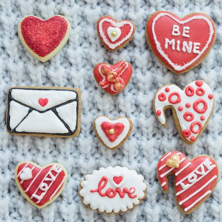 Valentine cookiesの写真素材