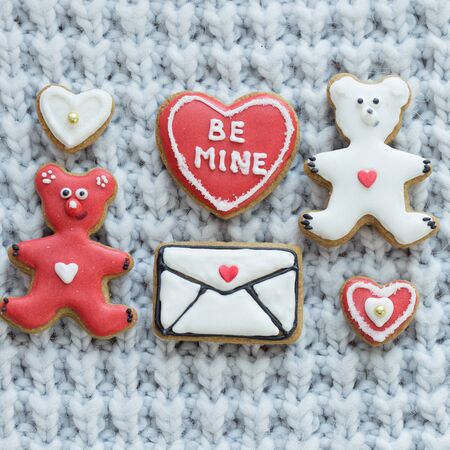 Valentine cookiesの写真素材
