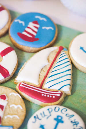 Homemade cookies in marina styleの写真素材