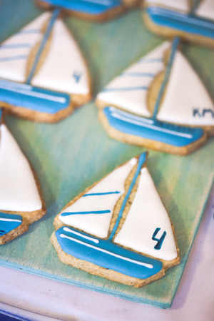 Homemade sweets cookies in marina styleの写真素材