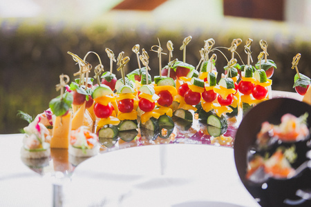 beautiful tables set for weddingの写真素材