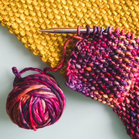 Knitting Accessories. Yarn Ballsの写真素材