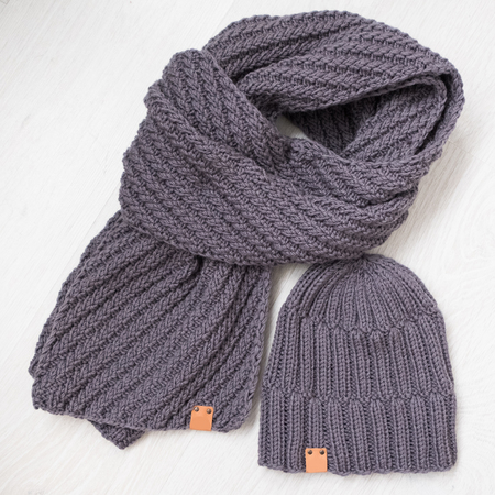 Winter mens outfit. Set of clothes and accessoriesの写真素材