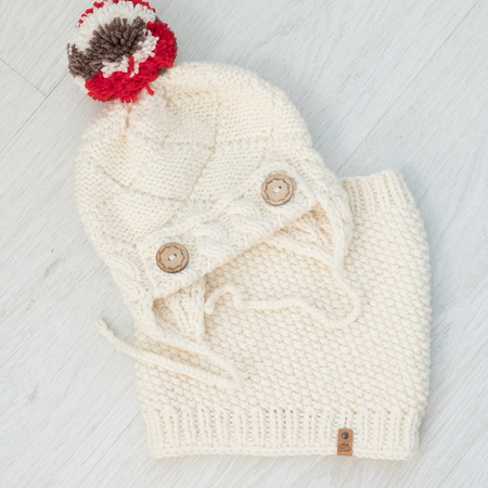 cozy knitted winter setの写真素材