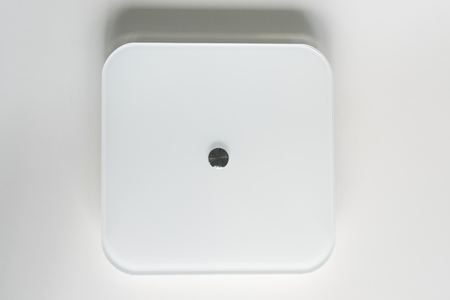 Kitchen scale over white backgroundの写真素材