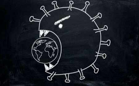 World Coronavirus. Corona virus attack conceptの写真素材