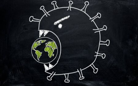 World Coronavirus. Corona virus attack conceptの写真素材