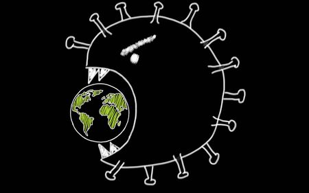 World Coronavirus. Corona virus attack conceptの写真素材
