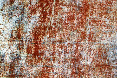 Background metal corrosion close up