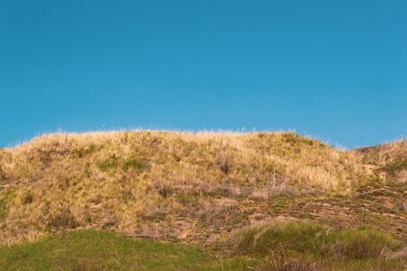 Green hills and blue sky. Natural nature