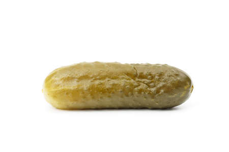 Pickled pickled cucumber isolated on white background
