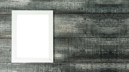 White frame mockup on black and white background with copy spaceの写真素材