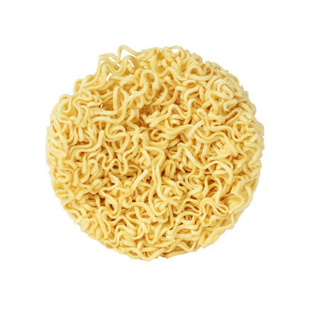 instant noodles isolated on white background. semi-finished productsの写真素材