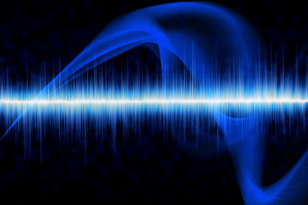 abstract blue waves. sound wave background. music equalizer