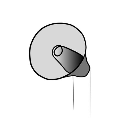 Continuous drawing of a loudspeaker with one line.のイラスト素材