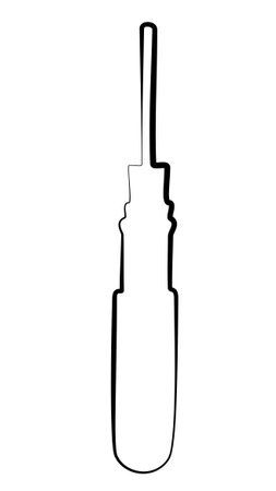 continuous drawing of a screwdriver with one line.のイラスト素材