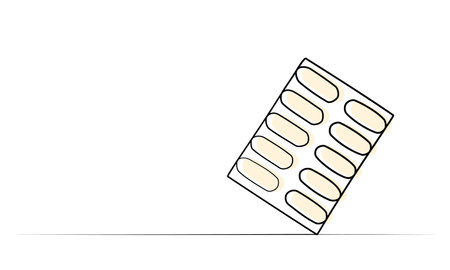 continuous drawing of tablets in one line. vectorのイラスト素材