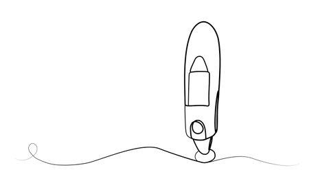 continuous drawing of an electronic thermometer with one line.のイラスト素材