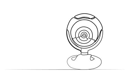 continuous drawing of the camera in one line. vectorのイラスト素材