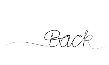 continuous drawing of the word back in one line. vectorのイラスト素材