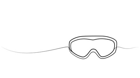 continuous drawing of glasses with one line. vectorのイラスト素材