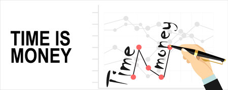 hand drawing a diagram with the balance between time, quality and money in a project developmentのイラスト素材