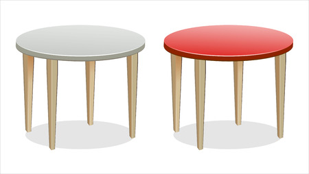 Vector Empty Round Tablesのイラスト素材