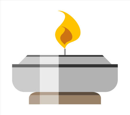 Gas burner flat icon illustration isolated vector sign symbolのイラスト素材