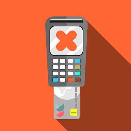 Declined payment via payment processing system.のイラスト素材