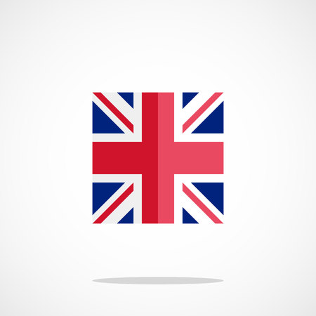 United Kingdom flag icon. UK flag icon with accurate official color scheme.のイラスト素材