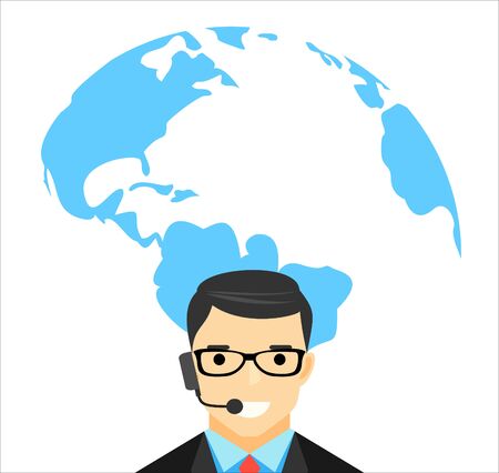 operator in web. icon. Vectorのイラスト素材