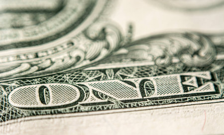 one dollar bill, macro photography