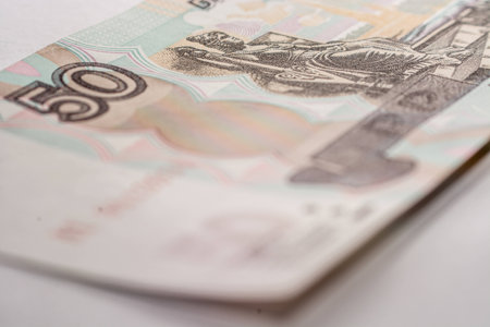 rouble bill, macro photographyの写真素材