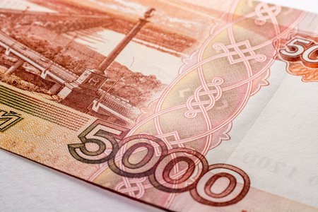 rouble bills, macro photography