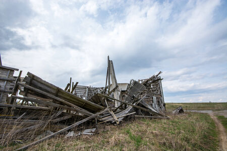 Ruined barn house