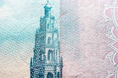 Rouble banknotes, macro photographyの写真素材