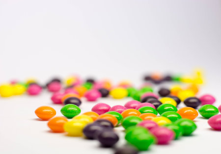 Colorful candies, isolated. White background.