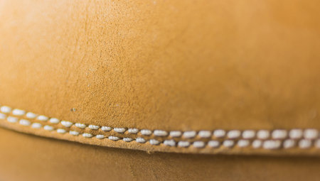 Classic Yellow Leather Shoes, Genuine. Unique Style, Handmade Craftsmanship. Close up, Focus on...