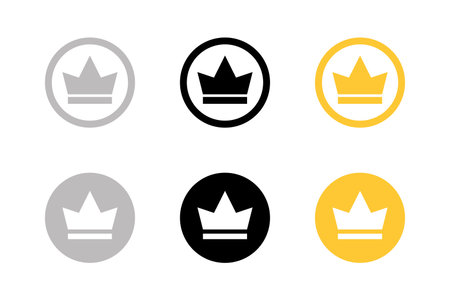 Vip customer vector badge. Exclusive Membership icon. Crown in circle.のイラスト素材