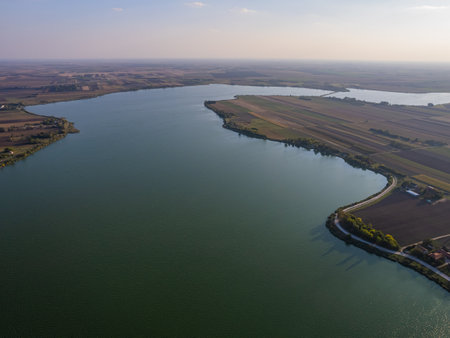Shore of Lake Palic in Serbia. High quality 4k footageの写真素材