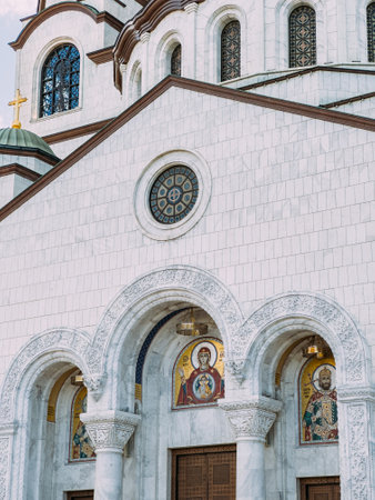 The Church of Saint Sava Cathedral or Temple Svetog Save is a Serbian Orthodox church in Belgrade city in Serbia. High quality photoの写真素材