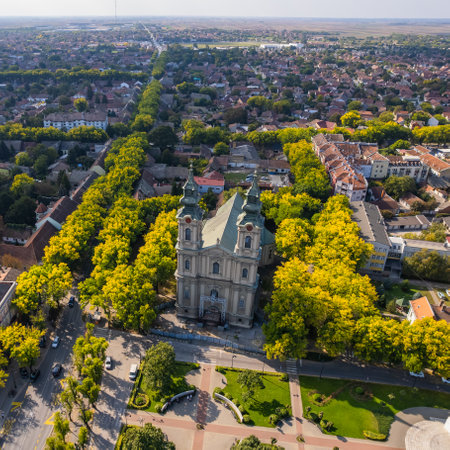 Subotica, Serbia St. Theresa of Avila Cathedral. High quality 4k footage